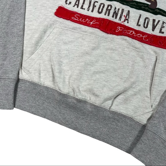 Reflex California Republic medium grey sweatshirt image on front kangaroo pocket - Picture 3 of 8